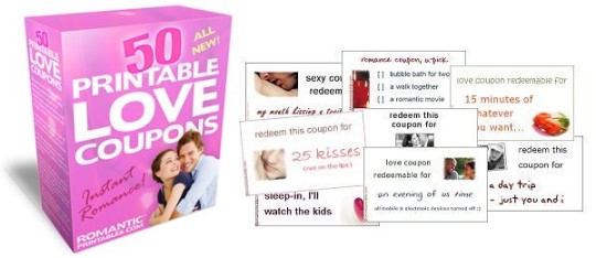 Printable Love Coupons for Couples - RomanticPrintables.com